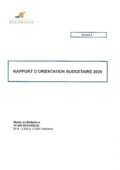 Rapport d'Orientation budgÃ©taire 2020